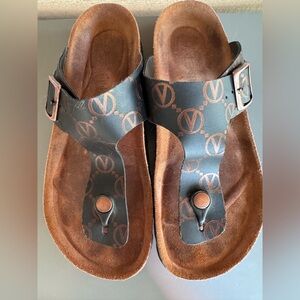 Valentino Black and Copper Sandals